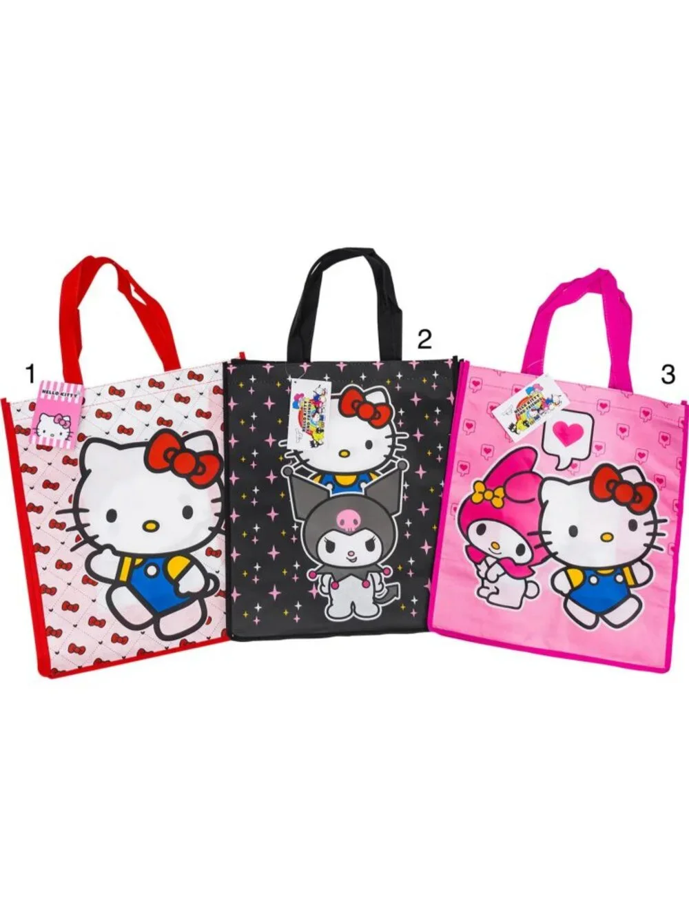Sanrio Hello Kitty & Friends Reusable Tote Bags – Set of 3